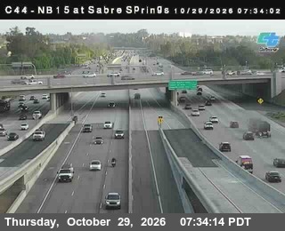 Still from Caltrans’s camera: (C 044) I-15 : Sabre Springs DAR